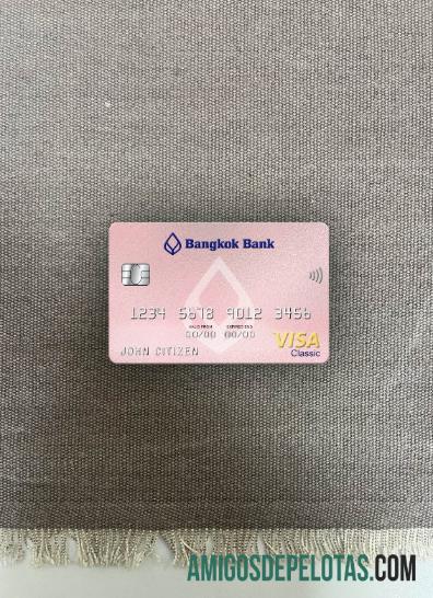 Tailândia Bangkok Bank Visa Classic Cartão Photolook Frente exemplo real